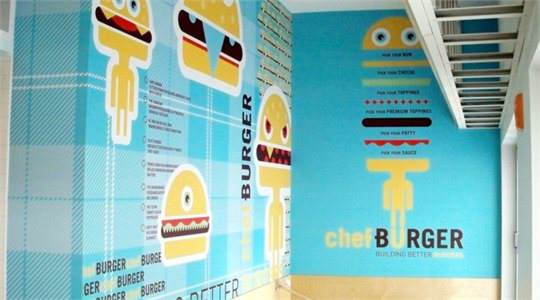 Chef Burger Wall Mural